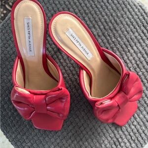 Saks Fifth Avenue Red Women's Mules with Bow